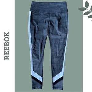Reebok Women’s Color Block Grey Black White Leggings Size  Medium